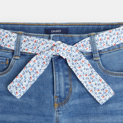 Avis Short en jean ceinturé bleu fille OKAIDI 2