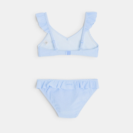 Avis Maillot de bain 2 pièces rayé bleu fille OKAIDI 3