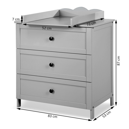 Avis Commode à langer 3 tiroirs plan à langer amovible RADEK III KLUPS 8
