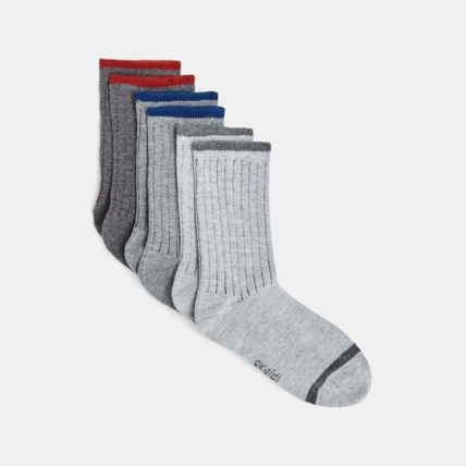 Avis Chaussettes côtelées (lot de 3) grises garçon OKAIDI 1