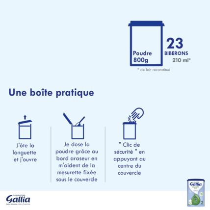 Avis Lait infantile Calisma 2ème âge BIO en poudre Laboratoire Gallia 6