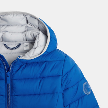 Avis Doudoune déperlante à capuche bleue garçon OKAIDI 4