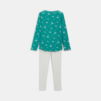 Avis Pyjama en jersey de coton biologique vert fille OKAIDI 3