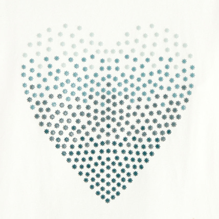 Avis T-shirt col roulé motif cœur blanc fille OKAIDI 2