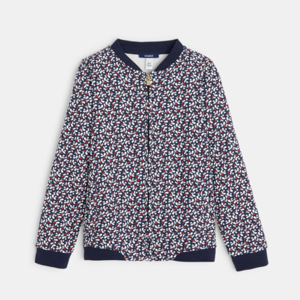 Avis Teddy en molleton imprimé all over bleu fille OKAIDI 1