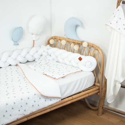 Avis Couette et oreiller - prêt à dormir, gaze de coton, Bleuet Sevira Kids 3