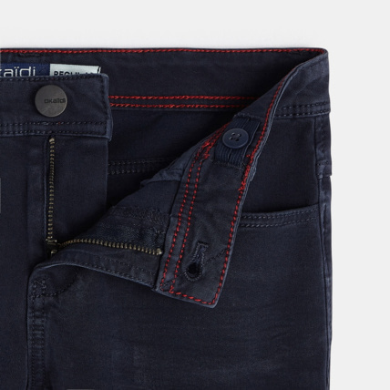 Avis Pantalon en toile bi-stretch bleu garçon OKAIDI 4