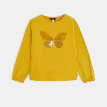 Avis T-shirt à motif papillon jaune fille OKAIDI 2