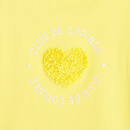 Avis T-shirt Club des Copines jaune fille OKAIDI 3