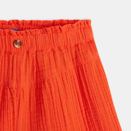 Avis Short en gaze de coton rouge fille OKAIDI 2