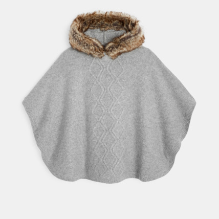 Avis Cape en tricot irisé à capuche gris fille OKAIDI 2