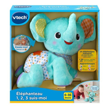 Avis Peluche interactive Eléphanteau 1,2,3 suis-moi VTech 1