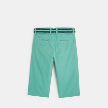 Avis Bermuda long ceinturé vert garçon OKAIDI 3