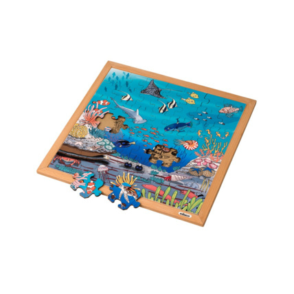 Avis Puzzle en bois Vie sous-marine Educo 1