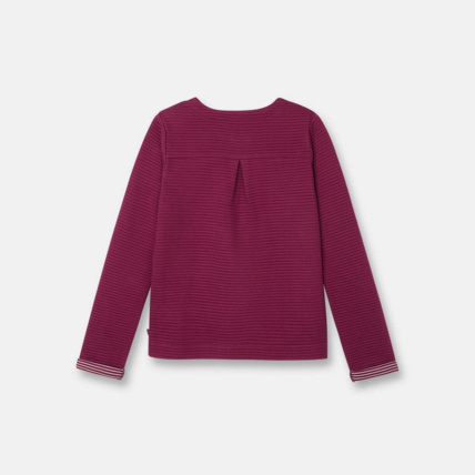 Avis Sweat-shirt côtelé rose fille OKAIDI 2