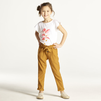 Avis T-shirt imprimé fleur et pois blanc fille OKAIDI 1