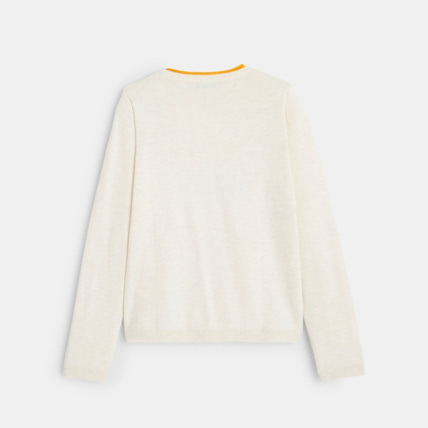 Avis Pull jacquard motif chat beige fille OKAIDI 3