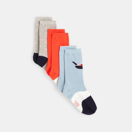 Avis Chaussettes fantaisie (lot de 3) orange garçon OKAIDI 1