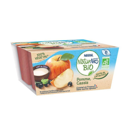 Avis Naturnes BIO VEGETAL Pomme, Cassis, touche de lait de coco NESTLÉ 1
