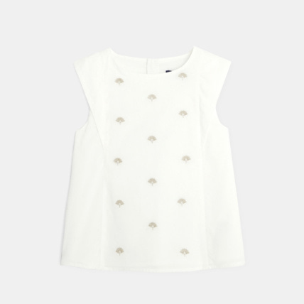 Avis Blouse broderies dorées blanche fille OKAIDI 1