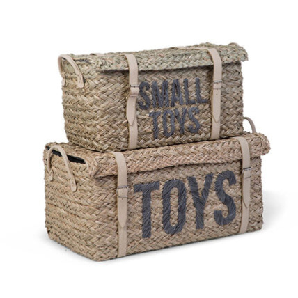 Avis Lot de 2 paniers de rangement en paille Childhome 1