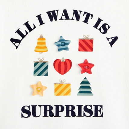 Avis T-shirt à motifs cadeaux blanc fille OKAIDI 2
