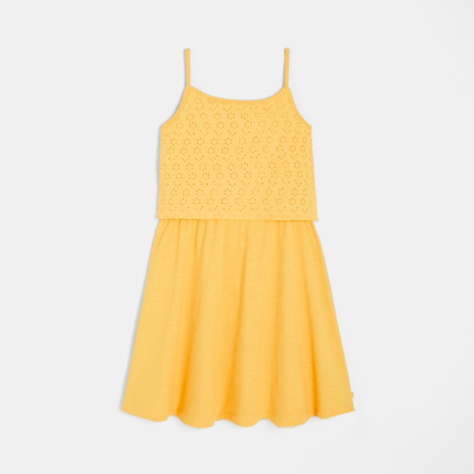 Avis Robe à bretelles jaune fille OKAIDI 1