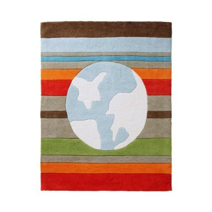 Avis Tapis raye chambre enfant theme home trotter  Vertbaudet 1