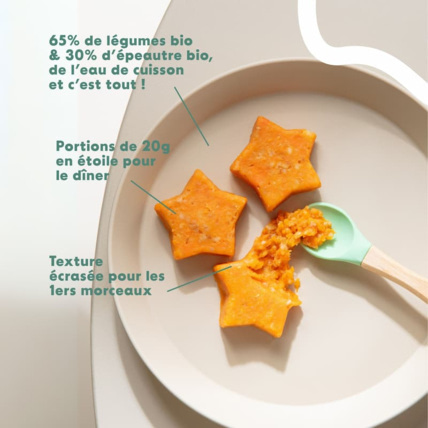 Avis P'tit Dîner : Carotte, patate douce, épeautre bio Yooji 2