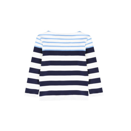 Avis Marinière rayures fantaisie Kids - coton épais - Milk/Lobelia/Marine Deep ARMOR-LUX 2