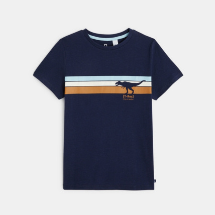 Avis T-shirt manches courtes motif dinosaure bleu garçon OKAIDI 2