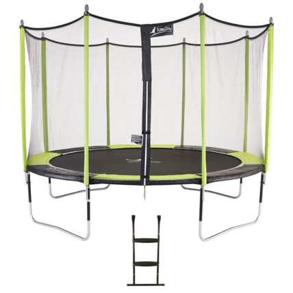 Avis Trampoline de jardin 365 cm + filet de sécurité + échelle JUMPI Kangui 1