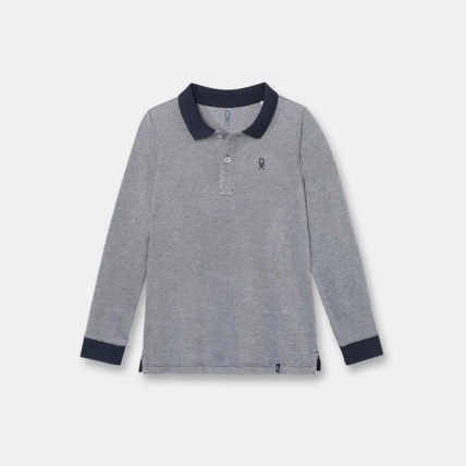 Avis Polo manches longues bleu garçon OKAIDI 1