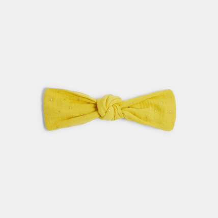 Avis Headband noué à studs dorés jaune fille OKAIDI 1