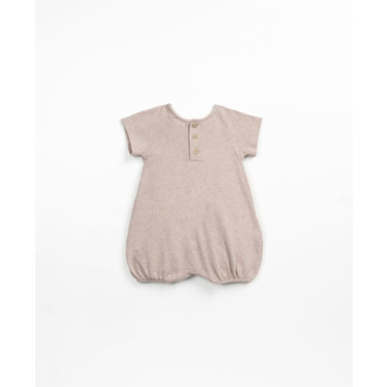 Avis Barboteuse manches courtes en jersey taupe Crochet Play Up 1
