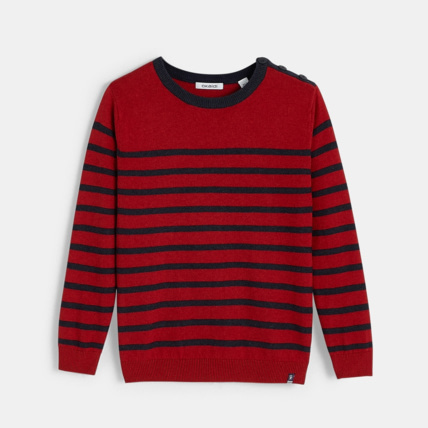 Avis Pull rayé rouge garçon OKAIDI 1