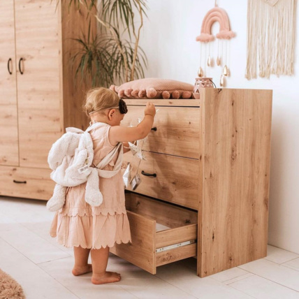 Avis Commode bébé avec plan à langer amovible et 3 tiroirs AMELIA  Mon Mobilier Design 8