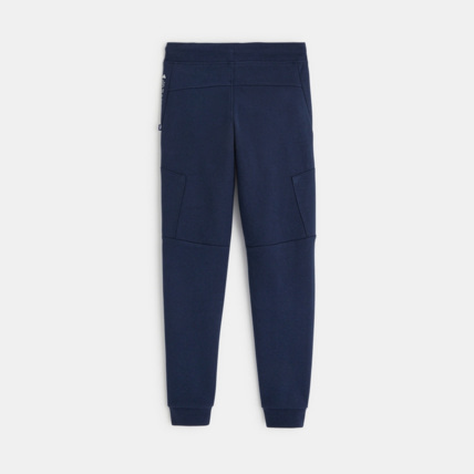 Avis Pantalon de jogging molleton poches zippées bleu garçon OKAIDI 3