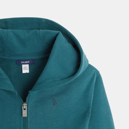 Avis Sweat-shirt uni à capuche bleu garçon OKAIDI 3
