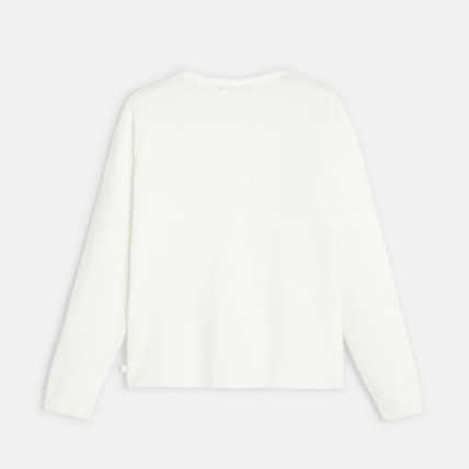 Avis Gilet boutonné blanc fille OKAIDI 2