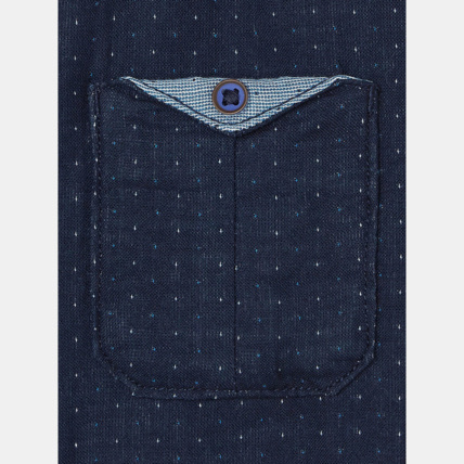 Avis Chemise en tubique effet plumetis bleue garçon OKAIDI 2