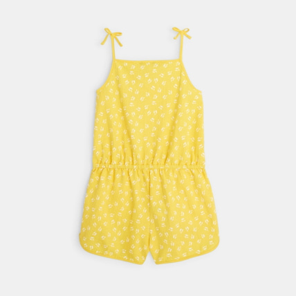 Avis Combishort en jersey imprimé jaune fille OKAIDI 3