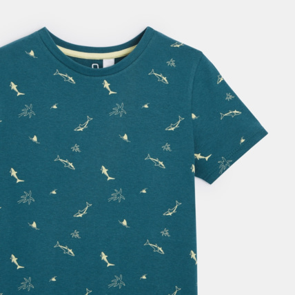 Avis T-shirt imprimé de petits motifs bleu garçon OKAIDI 4