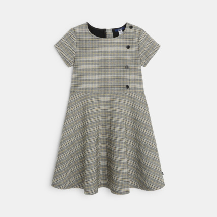 Avis Robe rétro à carreaux grise fille OKAIDI 2