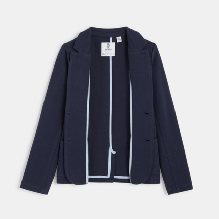 Avis Veste de costume en jersey bleu garçon OKAIDI 3