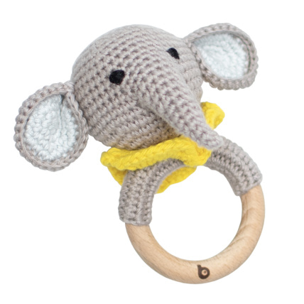 Avis Hochet en coton tricot et bois naturel Sevira Kids 4