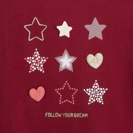 Avis T-shirt manches longues motif "étoiles" rose fille OKAIDI 2