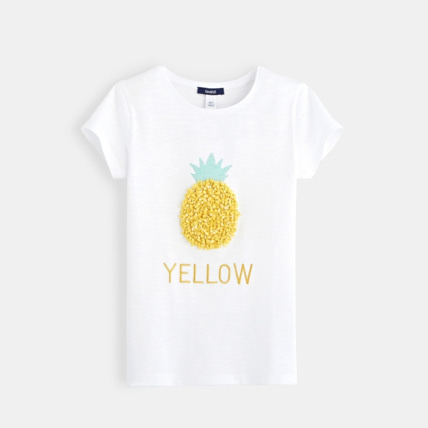 Avis T-shirt motif 3D jaune fille OKAIDI 1