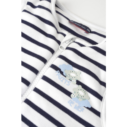 Avis Gigoteuse rayée Baby - coton épais - Milk/Marine Deep ARMOR-LUX 5