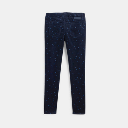 Avis Treggings en velours stretch imprimé bleu fille OKAIDI 4